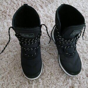 Ice Fields Winter Snow Boots Womens 6 Black Heat-MX Insulation Light Weight Lace